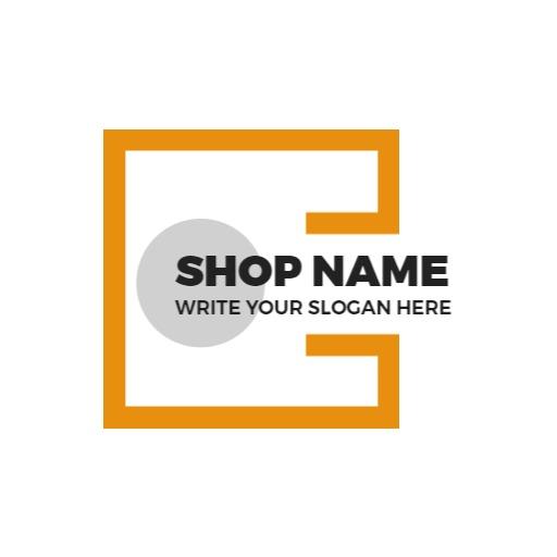 Modern Square Design Featuring Bold Colors and Customization Logo Template