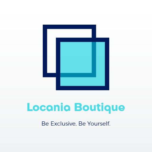Modern Square Design in Cool Blue for Fashion Boutique Logo Template