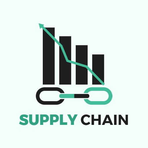 Modern Supply Chain Design Featuring Growth Trends Logo Template