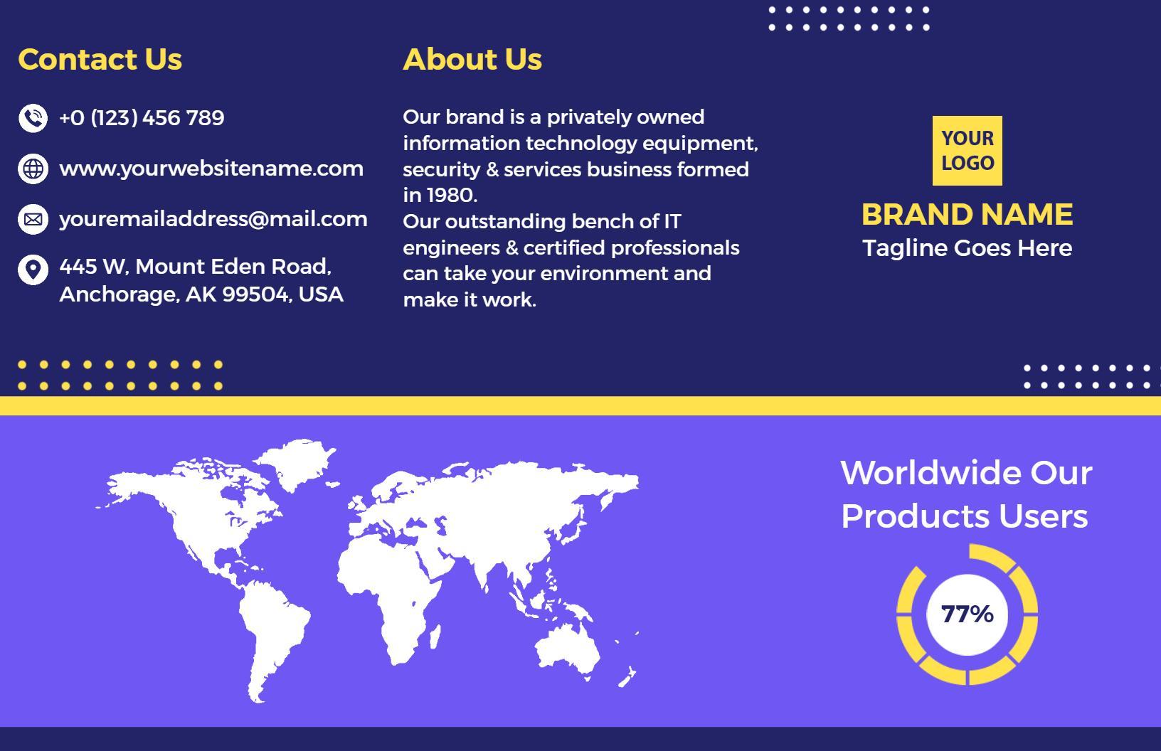 Modern Technology Comparison and Services Tri Fold Brochure Template