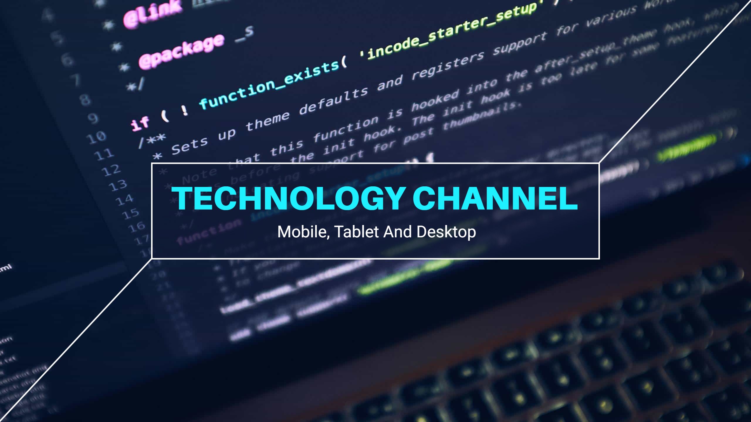 Modern Technology Focus with Coding Elements YouTube Banner Template