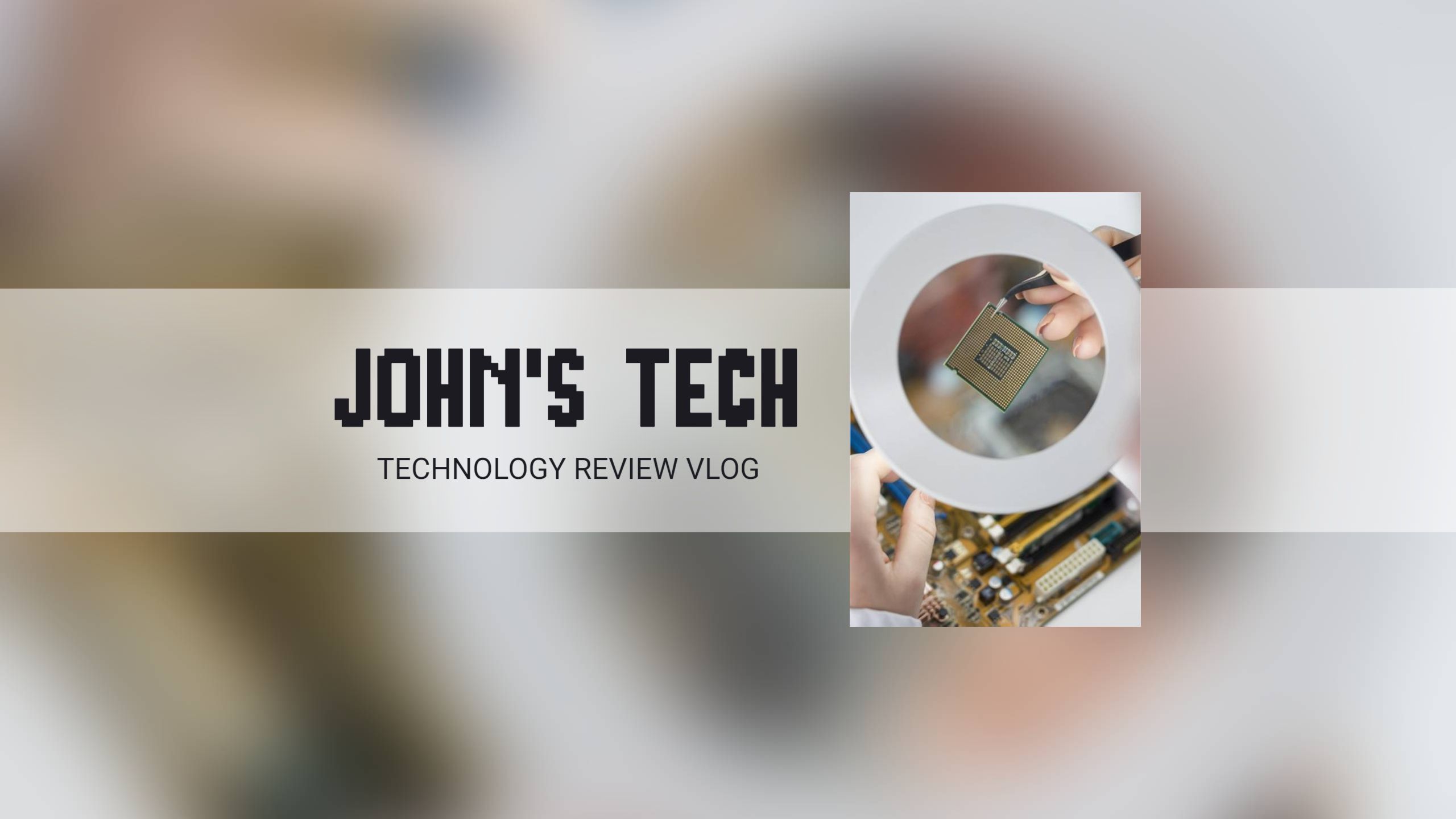Modern Technology Review Insights on Sleek Background YouTube Banner Template