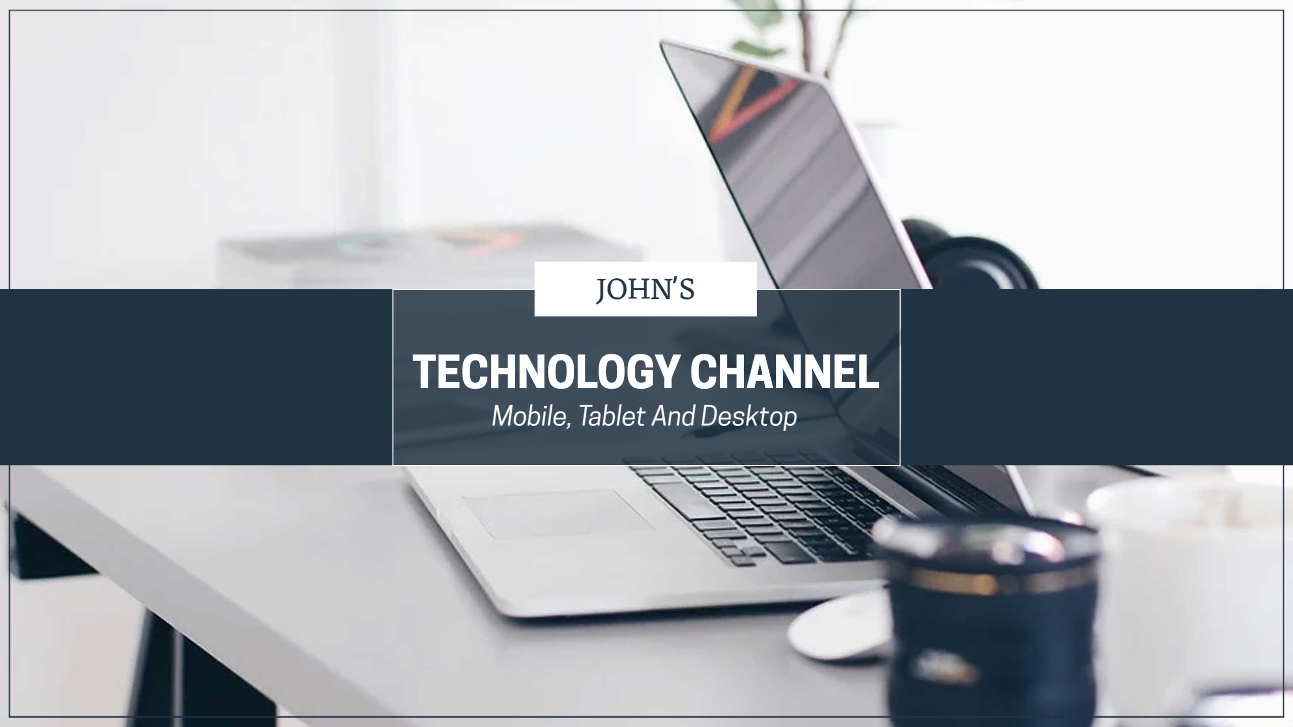 Modern Technology Tools and Desk Setup YouTube Banner Template
