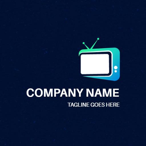 Modern Television Design Showcasing IPTV Streaming Solutions Logo Template