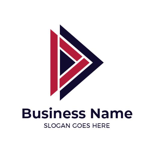 Modern Triangular Design Showcasing Business Identity Logo Template