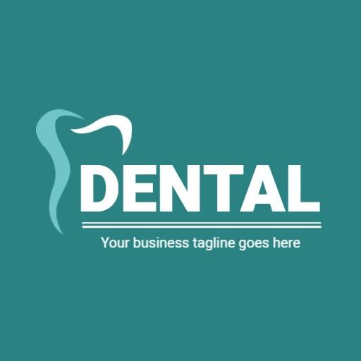 Modern Turquoise and White Dental Care Services Logo Template