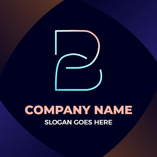 Modern Two-Tone B Letter Design Representing Branding Logo Template