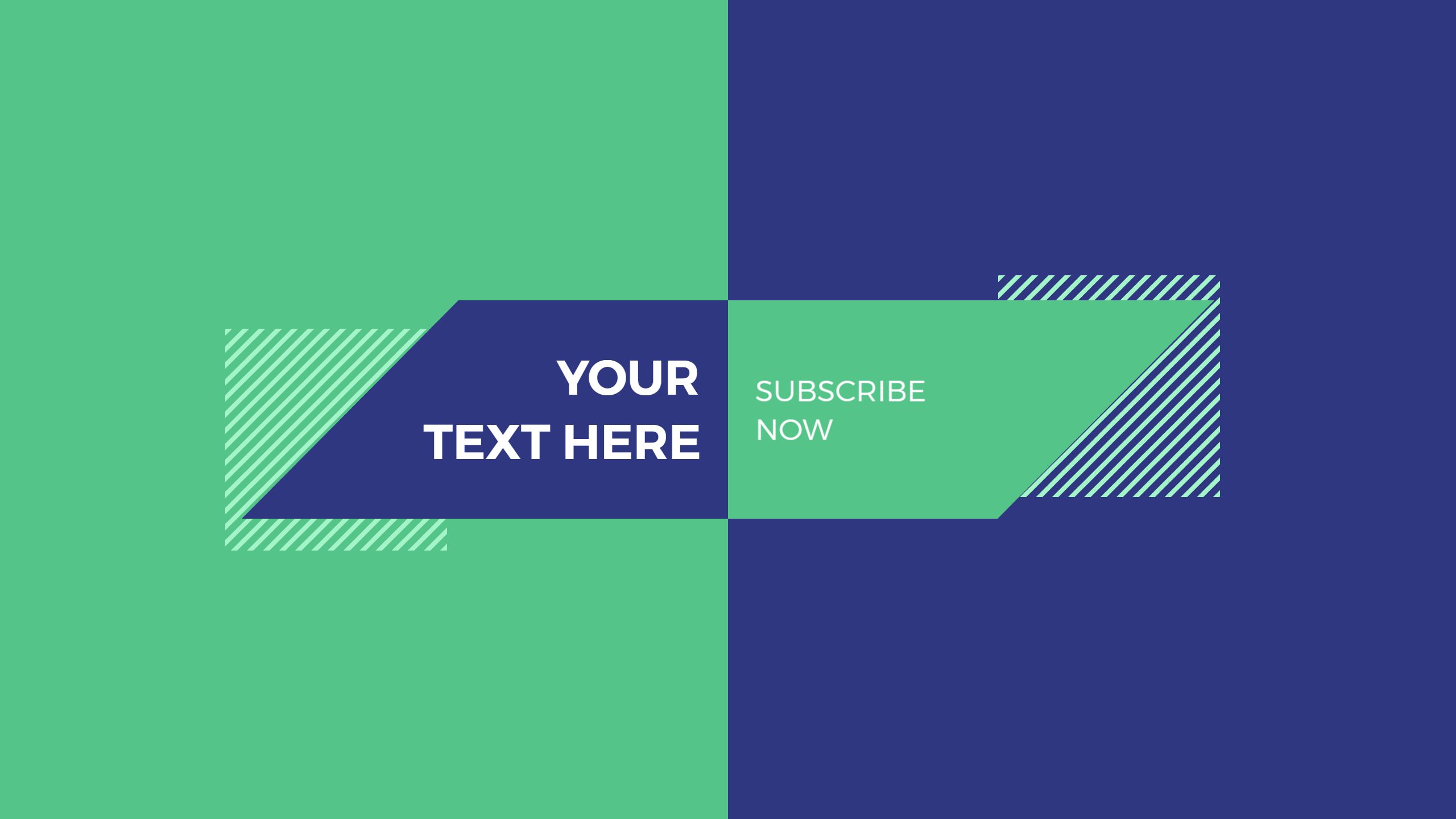 Modern Two-Tone Green and Blue YouTube Subscribe Now Banner Template