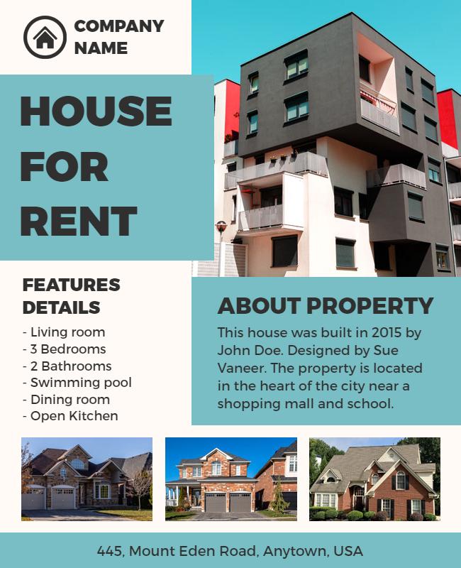 Modern Urban House Rental Flyer Template