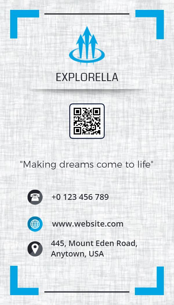 Modern Vertical Gray Travel Company Business Card Template