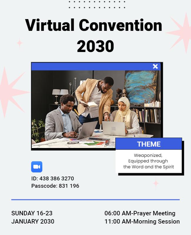 Modern Virtual Conference with Inspirational Theme Poster Template