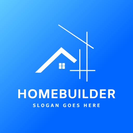 Modern White House Under Construction with Homebuilder Theme Logo Template