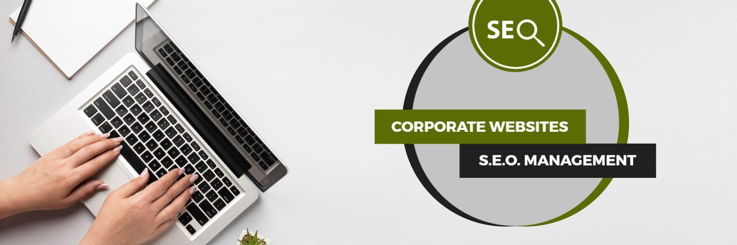 Modern Workspace with SEO Management Themes Twitter Banner Template
