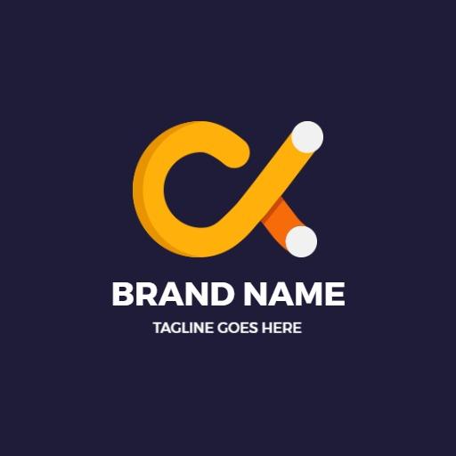 Modern Yellow and Orange Abstract Logo for Business Identity Logo Template