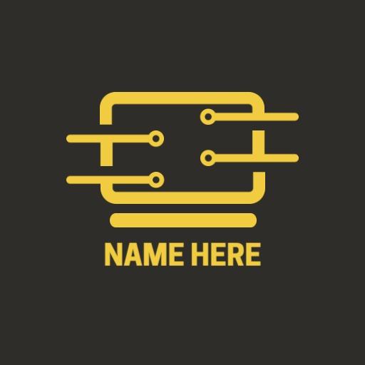 Modern Yellow Digital Design Representing Innovative Website Logo Template