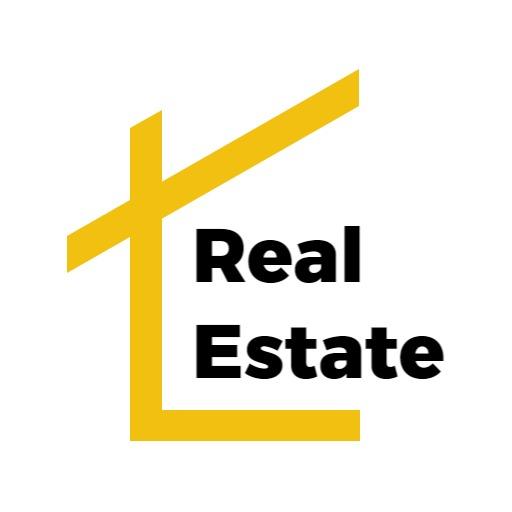 Modern Yellow House Design Emphasizing Real Estate Market Logo Template