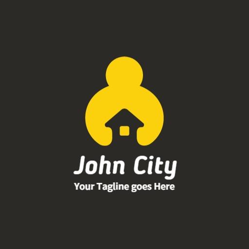 Modern Yellow Logo Representing Local City Development Logo Template
