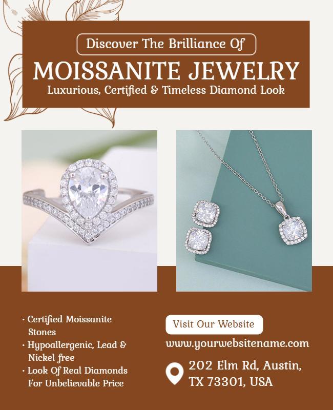 Moissanite Jewelry Showcase Event Flyer Template