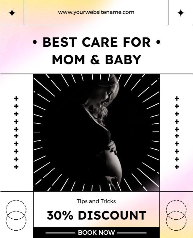 Mom and Baby Care Discount Offer Flyer Template