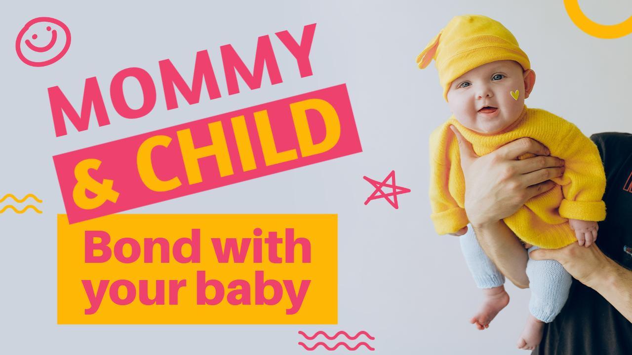 Mommy Baby Bonding Moments Trending YouTube Thumbnail Template