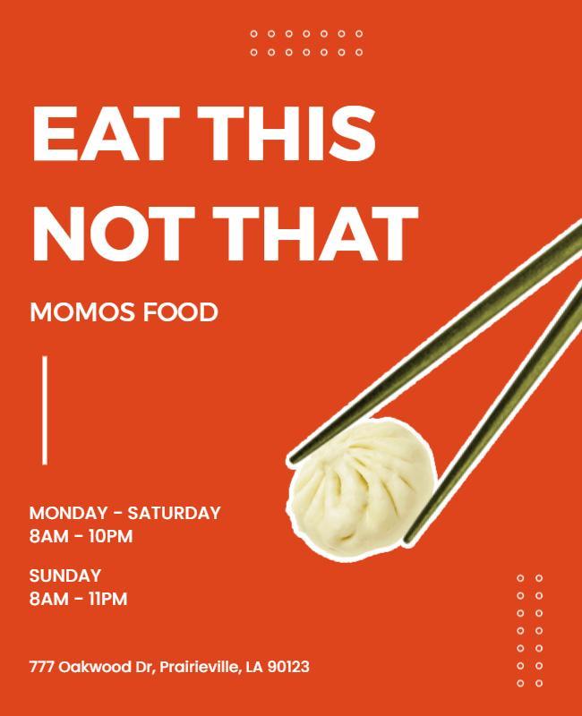 Momos Restaurant Promotional Flyer Template