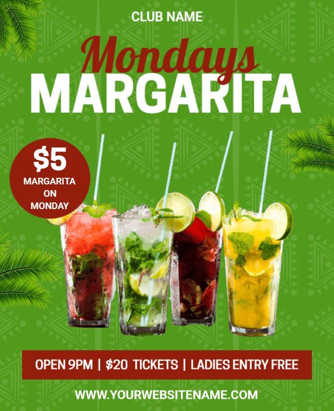 Monday Margarita Night Club Event Flyer Template