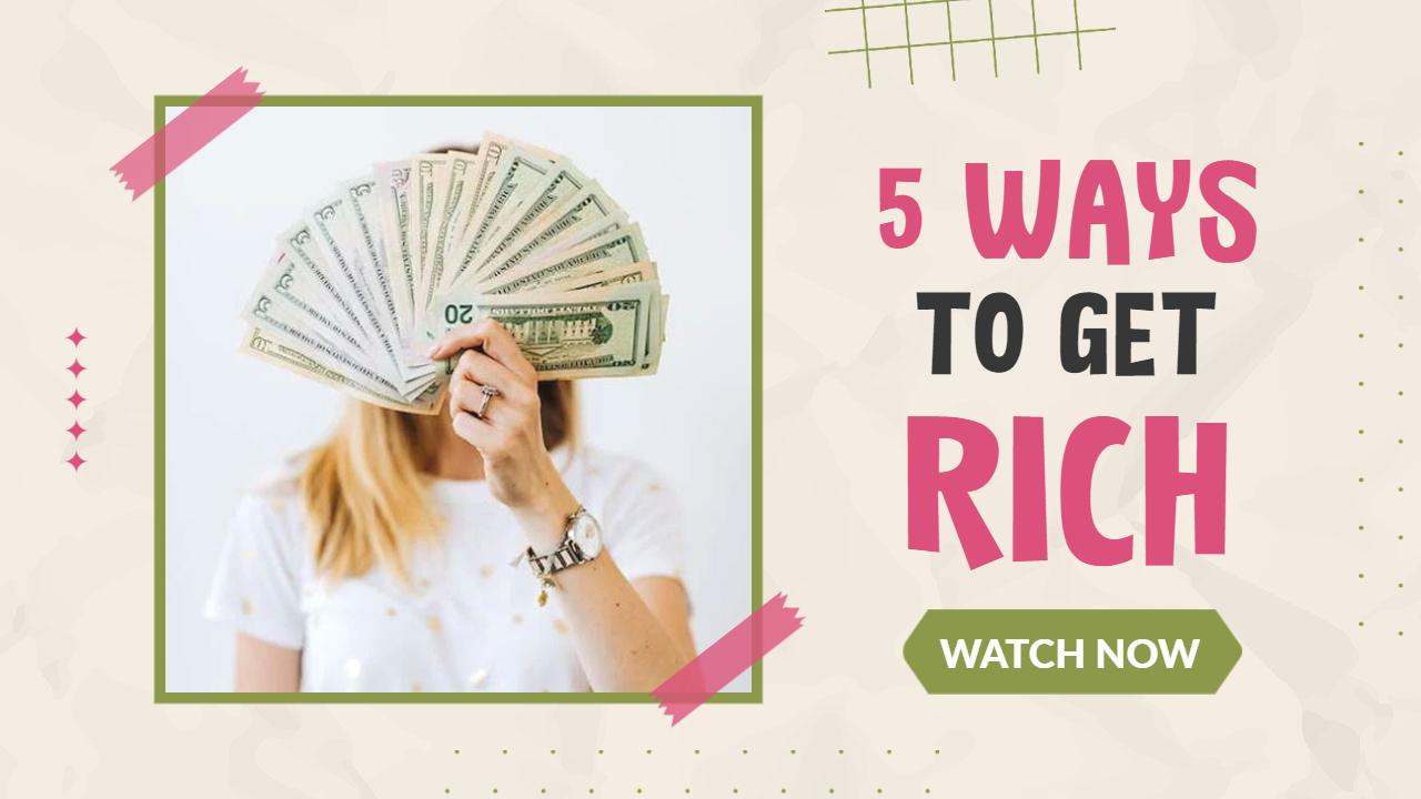 Money Growth Strategies Get Rich Trending YouTube Thumbnail Template