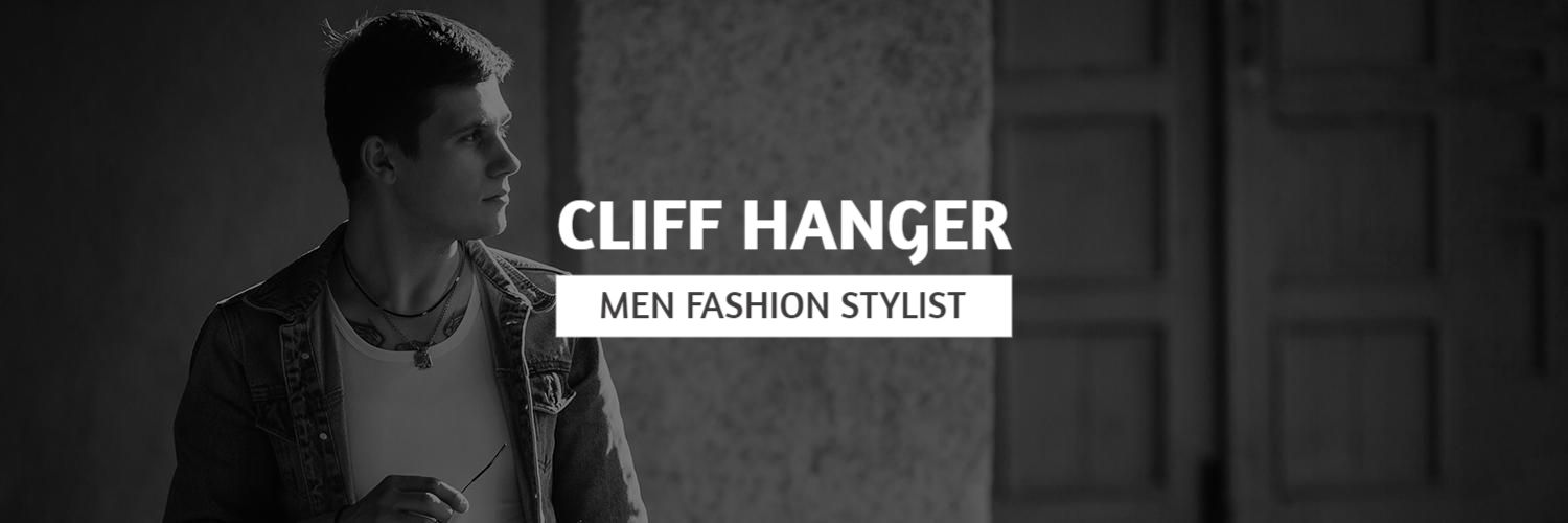 Monochrome Image of Male Model for Men Fashion Stylist Banner Template