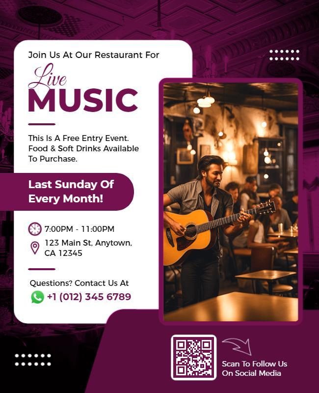 Monthly Live Music Event Flyer Template