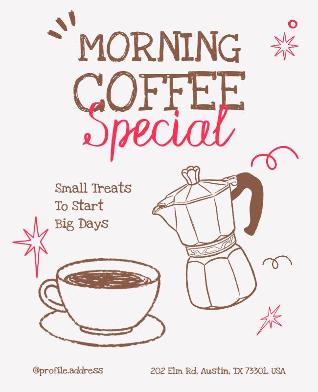 Morning Coffee Promotion Poster Template