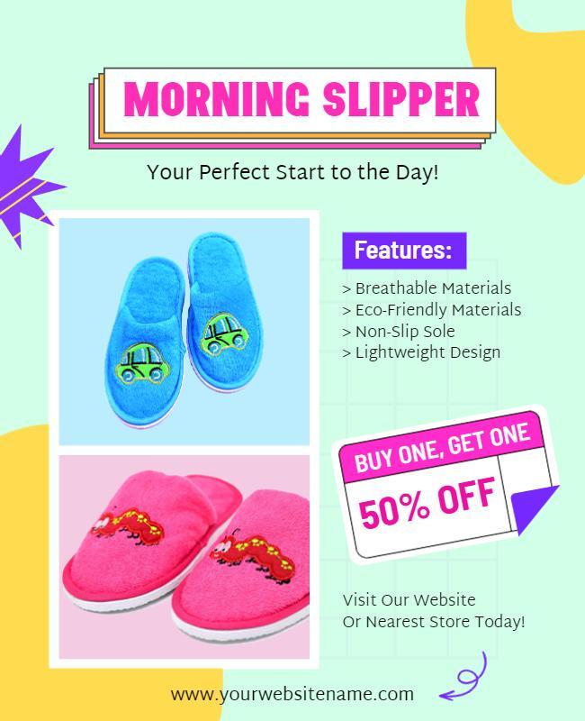 Morning Slipper Promotional Sale Flyer Template