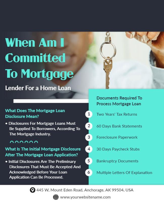 Mortgage Loan Application Process Flyer Template