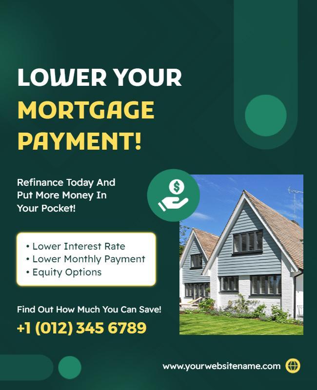 Mortgage Refinancing Promotion Flyer Template