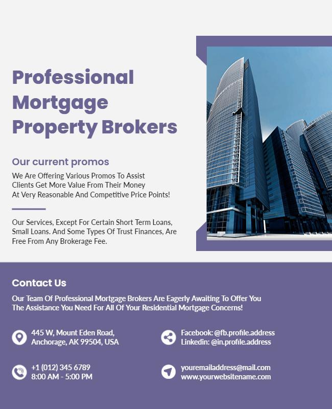 Mortgage Services Promotional Flyer Template