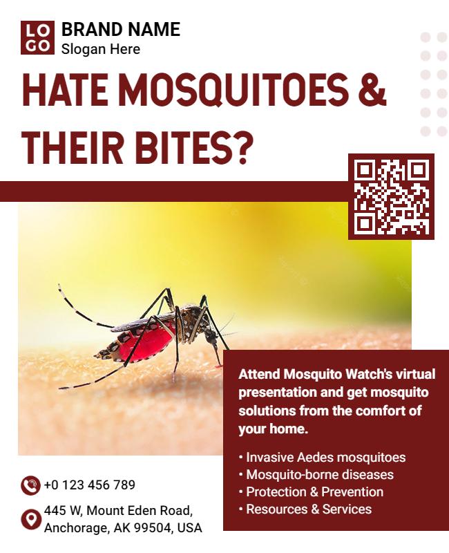 Mosquito Control Awareness Event Flyer Template