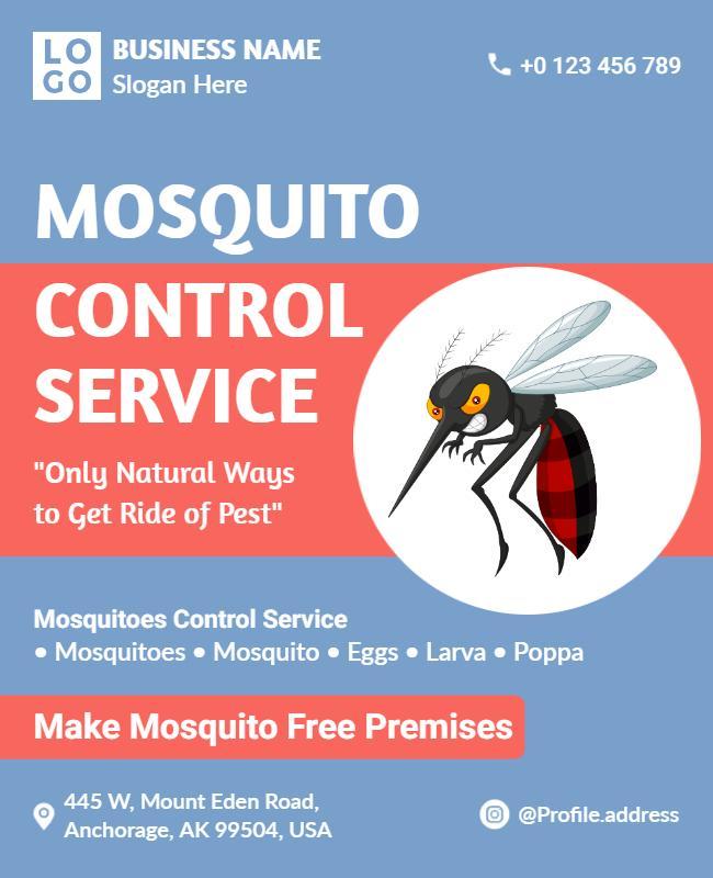 Mosquito Control Service Promotional Flyer Template