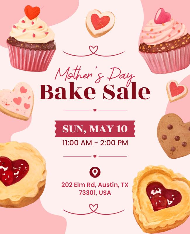 Mother's Day Bake Sale Event Flyer Template