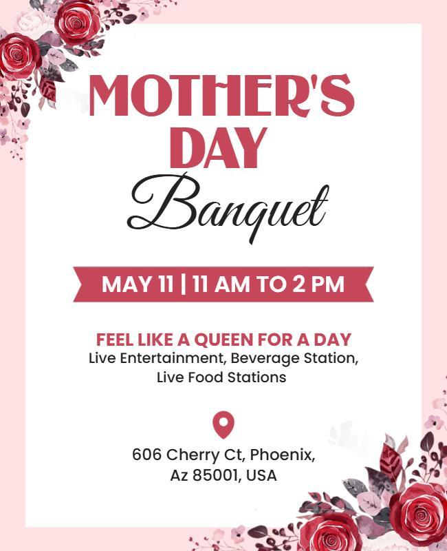 Mother's Day Banquet Celebration Flyer Template