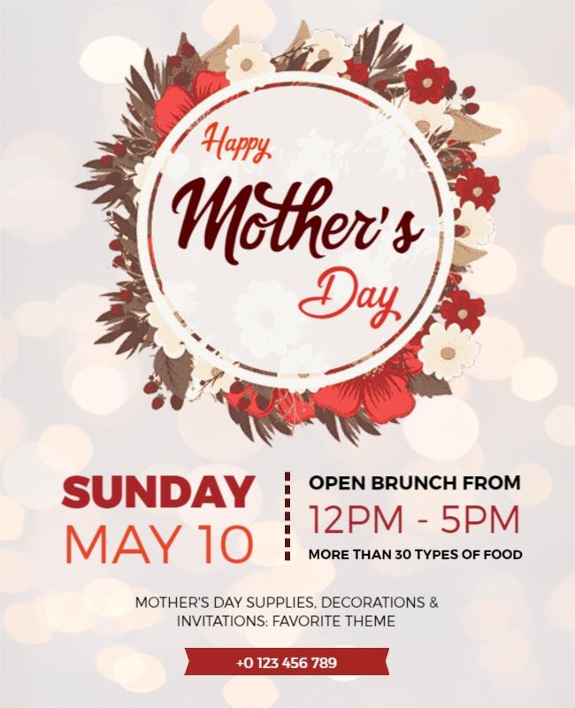 Mothers Day Brunch Celebration Flyer Template