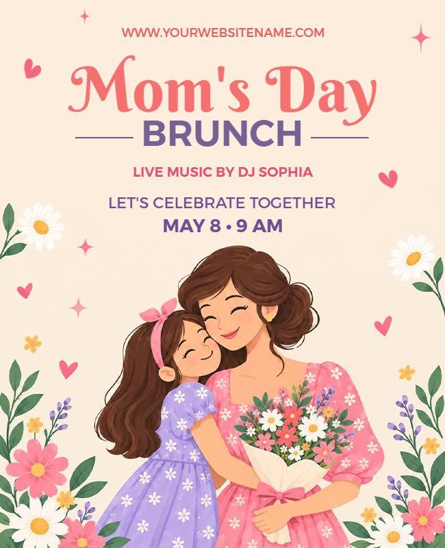 Mother's Day Brunch Celebration Poster Template