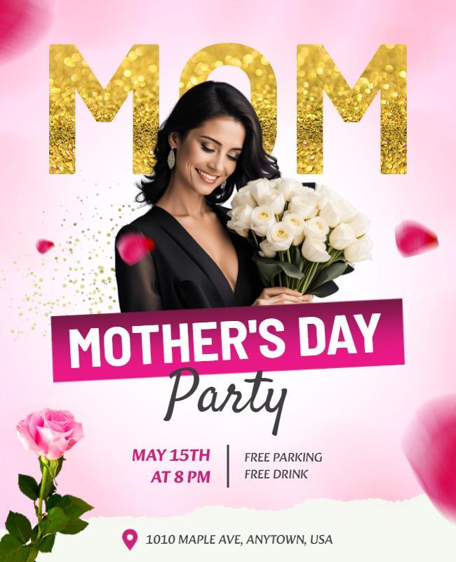 Mothers Day Celebration Party Flyer Template