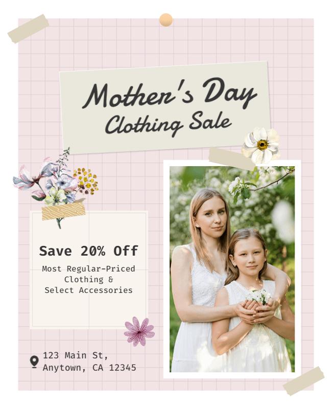 Mothers Day Clothing Sale Flyer Template