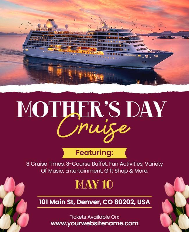 Mother's Day Cruise Event Flyer Template