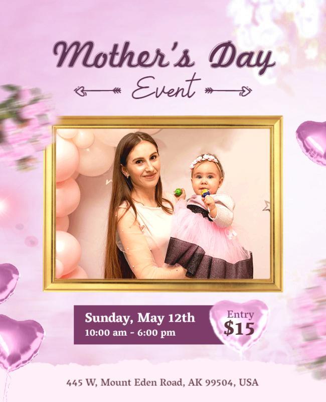 Mothers Day Family Celebration Event Flyer Template