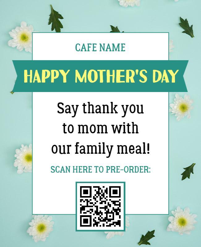 Mothers Day Family Meal Flyer Template