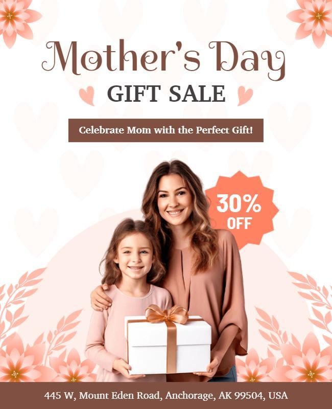 Mothers Day Gift Sale Promotion Flyer Template