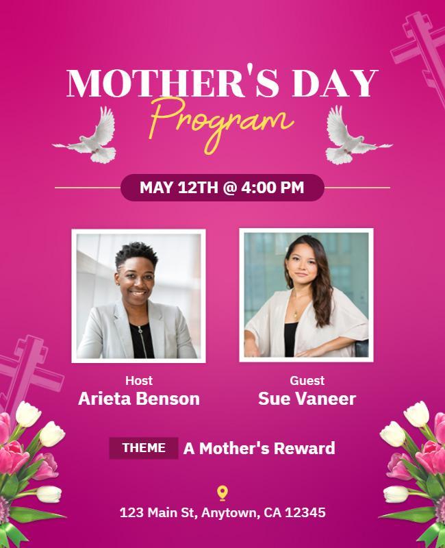 Mothers Day Program Event Flyer Template