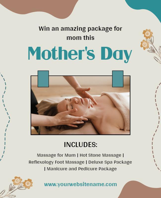 Mothers Day Spa Package Promotion Flyer Template