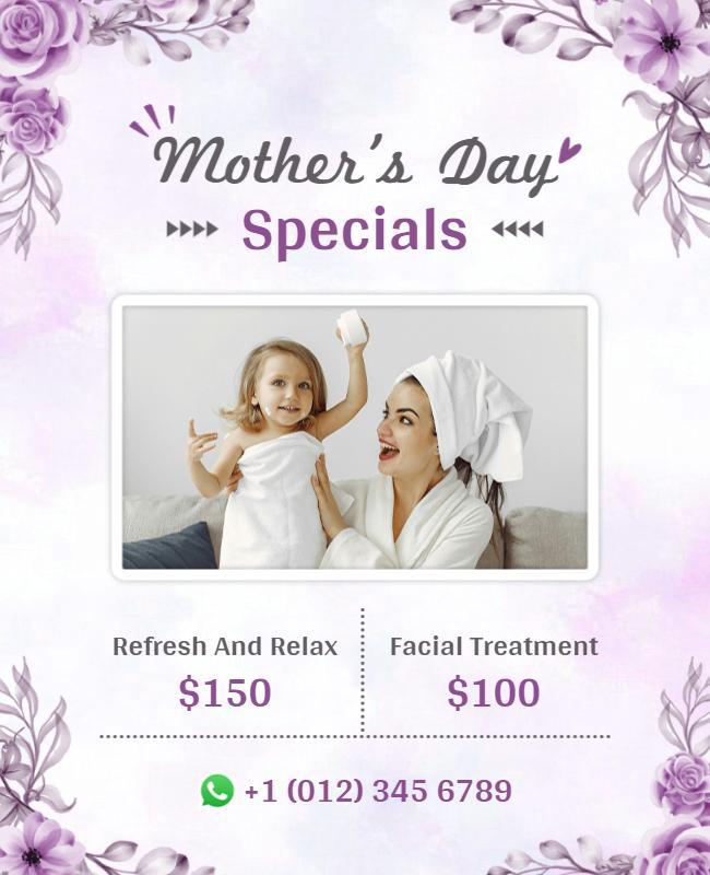 Mothers Day Spa Specials Flyer Template