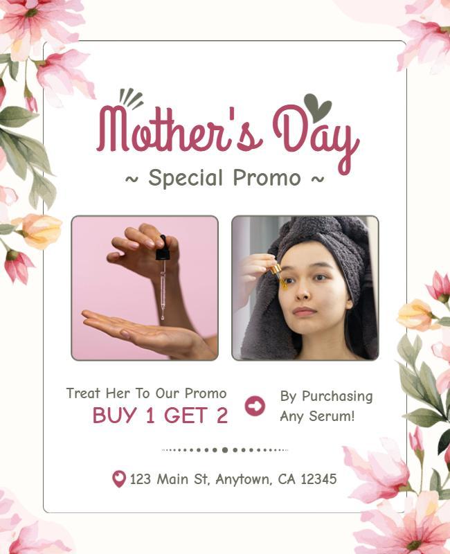 Mothers Day Special Beauty Promo Flyer Template